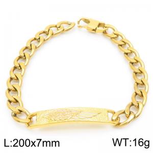 Stainless Steel Gold-plating Bracelet - KB183516-Z