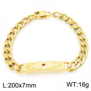 Stainless Steel Gold-plating Bracelet - KB183517-Z