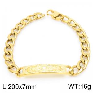 Stainless Steel Gold-plating Bracelet - KB183518-Z
