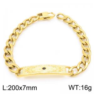 Stainless Steel Gold-plating Bracelet - KB183519-Z