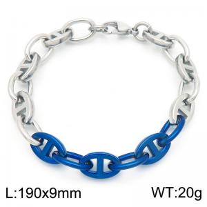 Stainless Steel Blue-plating Bracelet - KB183525-Z