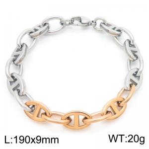 Stainless Steel Rose Gold-plating Bracelet - KB183530-Z