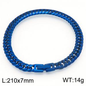 Stainless Steel Blue-plating Bracelet - KB183598-KFC