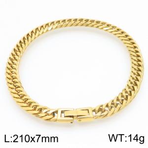 Stainless Steel Gold-plating Bracelet - KB183599-KFC