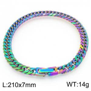 SS Colorful Plating Bracelets - KB183600-KFC