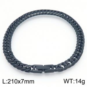 Stainless Steel Black-plating Bracelet - KB183601-KFC