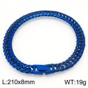 Stainless Steel Blue-plating Bracelet - KB183602-KFC