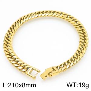 Stainless Steel Gold-plating Bracelet - KB183605-KFC