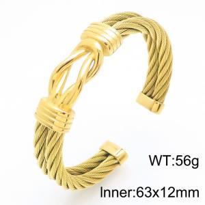 Stainless steel gold bracelet - KB183609-KFC