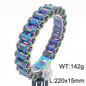 Stainless steel bicycle chain bracelet - KB183614-KFC