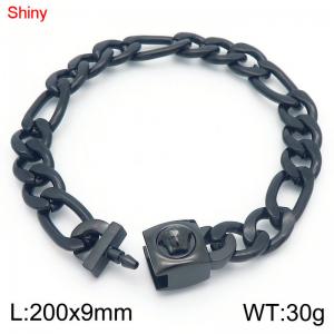 Stainless Steel Black-plating Bracelet - KB183639-Z