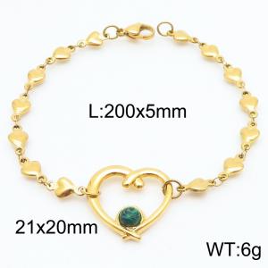 Stainless Steel Gold-plating Bracelet - KB183781-Z
