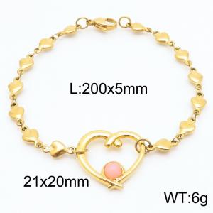 Stainless Steel Gold-plating Bracelet - KB183782-Z
