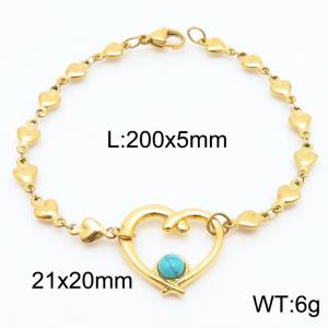 Stainless Steel Gold-plating Bracelet - KB183783-Z