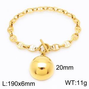Stainless Steel Gold-plating Bracelet - KB183786-Z
