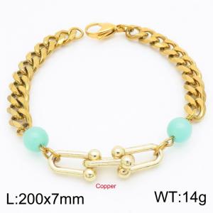 Stainless Steel Gold-plating Bracelet - KB183837-Z