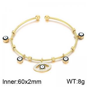 Stainless Steel Wire Bangle - KB183973-MW