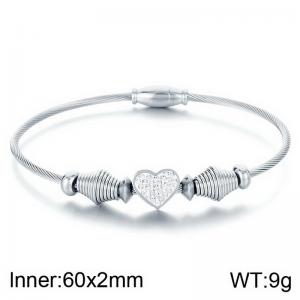 Stainless Steel Wire Bangle - KB183981-MW