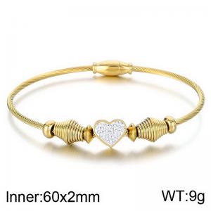 Stainless Steel Wire Bangle - KB183982-MW
