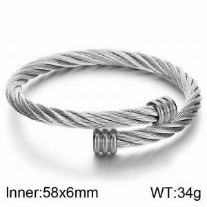 Stainless Steel Wire Bangle - KB184189-XY