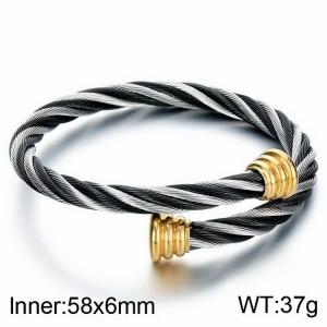 Stainless Steel Wire Bangle - KB184192-XY