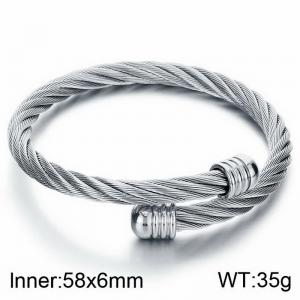 Stainless Steel Wire Bangle - KB184197-XY