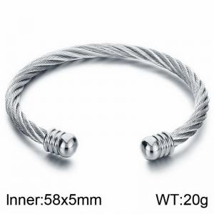 Stainless Steel Wire Bangle - KB184202-XY