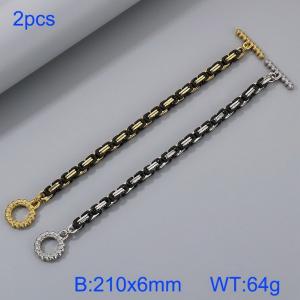 Stainless steel OT buckle bracelet - KB184368-Z