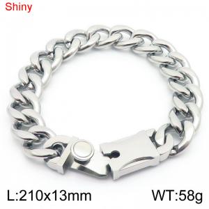 Cuban chain stainless steel bracelet - KB184563-Z