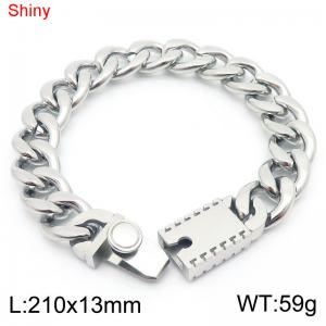 Cuban chain stainless steel bracelet - KB184566-Z