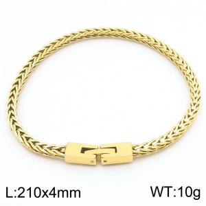 Stainless Steel Gold-plating Bracelet - KB184575-KFC
