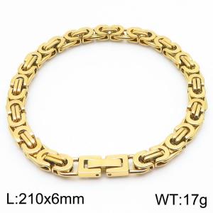 Stainless Steel Gold-plating Bracelet - KB184583-KFC