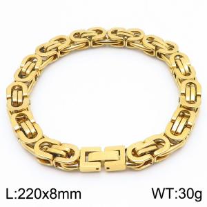 Stainless Steel Gold-plating Bracelet - KB184588-KFC