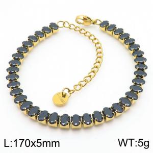 Stainless steel zircon bracelet - KB184599-Z