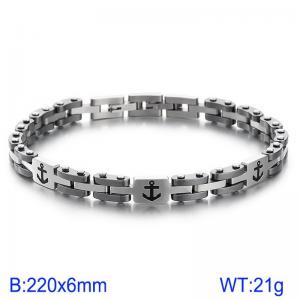 Stainless Steel Bracelet(Men) - KB184750-AQ