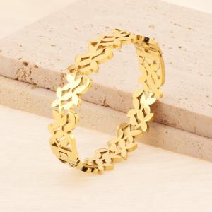 Stainless Steel Gold-plating Bangle - KB184762-SP