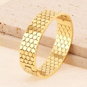 Stainless Steel Gold-plating Bangle - KB184769-SP