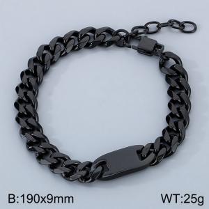 Stainless Steel Black-plating Bracelet - KB184839-AQ