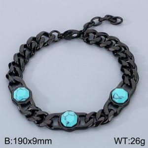 Stainless Steel Black-plating Bracelet - KB184842-AQ