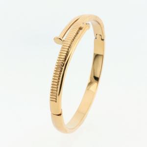 Stainless Steel Gold-plating Bangle - KB184852-SP