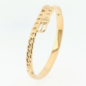 Stainless Steel Gold-plating Bangle - KB184858-SP