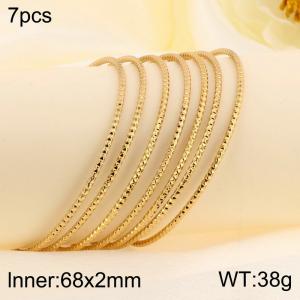 Stainless Steel Gold-plating Bangle - KB185449-LO