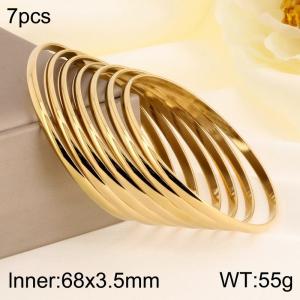 Stainless Steel Gold-plating Bangle - KB185452-LO