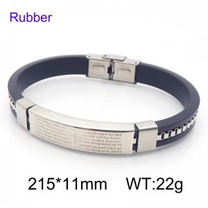 Stainless Steel Rubber Bracelet - KB186170-JZ
