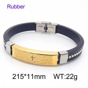 Stainless Steel Rubber Bracelet - KB186171-JZ