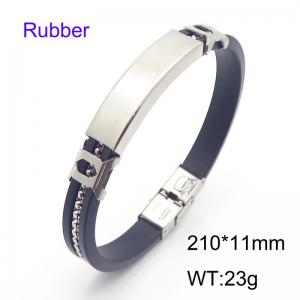Stainless Steel Rubber Bracelet - KB186177-JZ