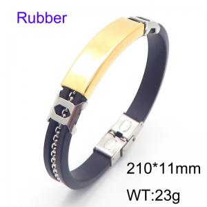 Stainless Steel Rubber Bracelet - KB186178-JZ