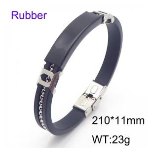 Stainless Steel Rubber Bracelet - KB186179-JZ