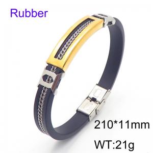 Stainless Steel Rubber Bracelet - KB186184-JZ