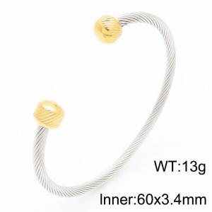 Stainless Steel Wire Bangle - KB186235-XY